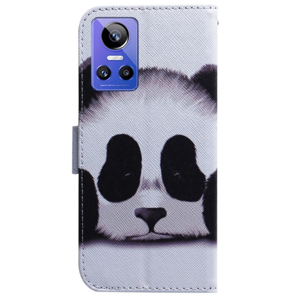 Flip Case Für Realme GT Neo 3 Trauriger Panda