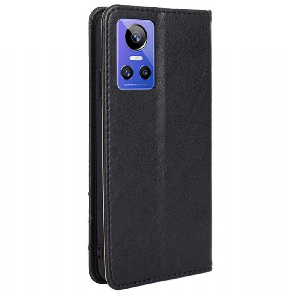 Schutzhülle Für Realme GT Neo 3 Flip Case Vintage Kunstleder