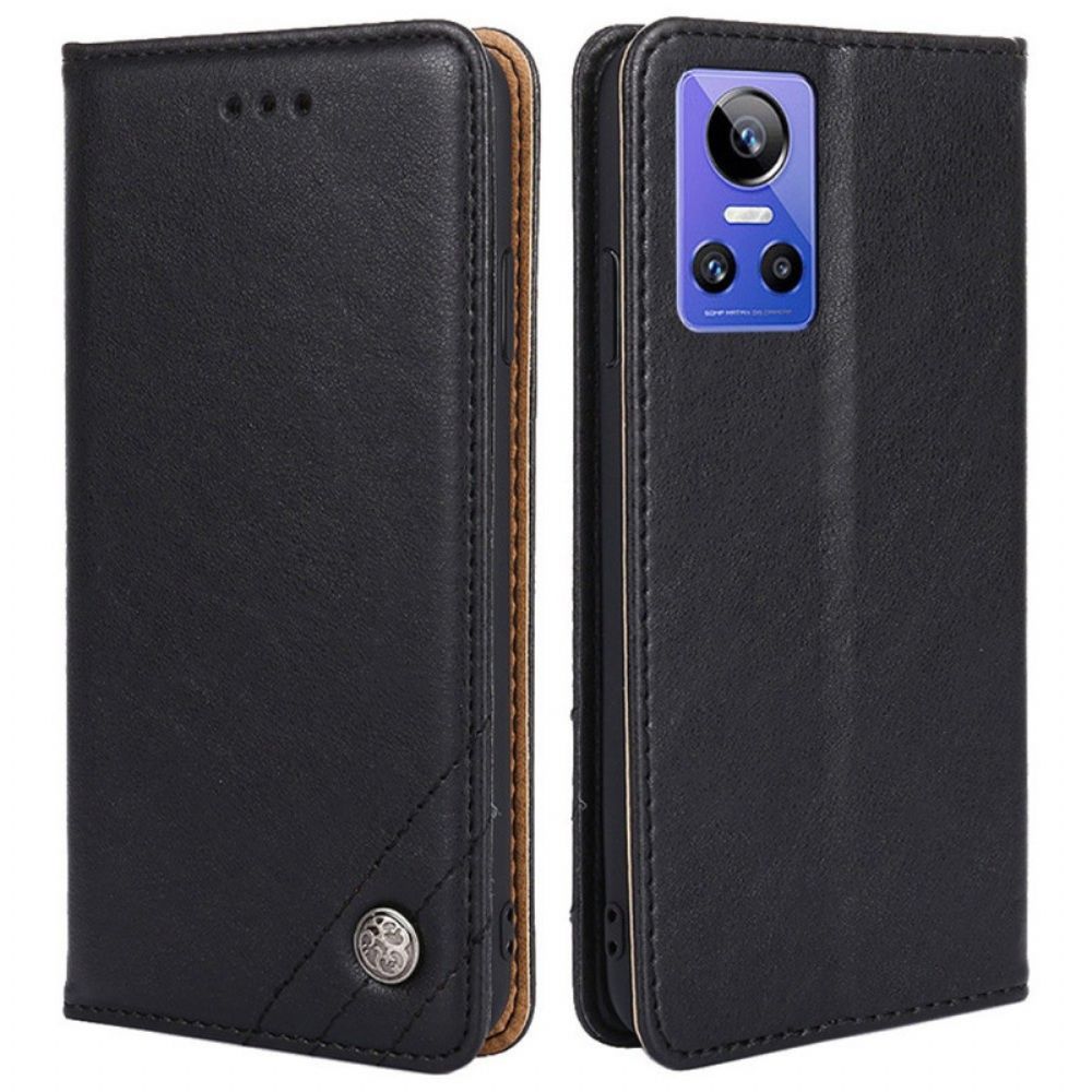 Schutzhülle Für Realme GT Neo 3 Flip Case Vintage Kunstleder