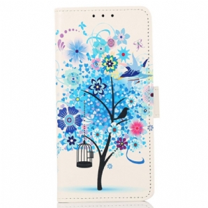 Flip Case Für Samsung Galaxy A03 Core Blühender Baum