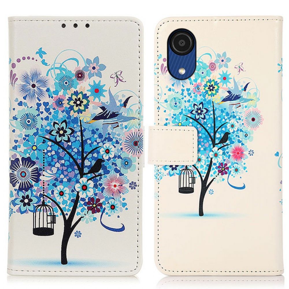 Flip Case Für Samsung Galaxy A03 Core Blühender Baum