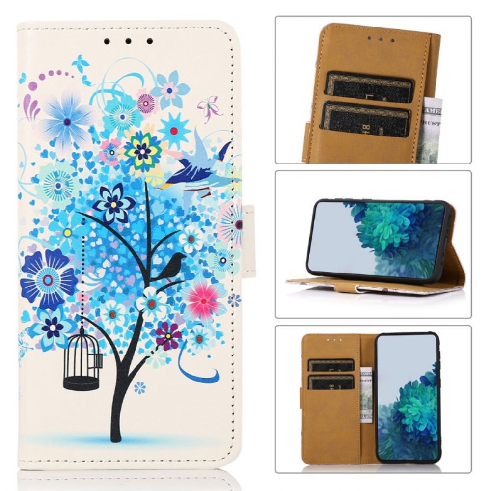 Flip Case Für Samsung Galaxy A03 Core Blühender Baum