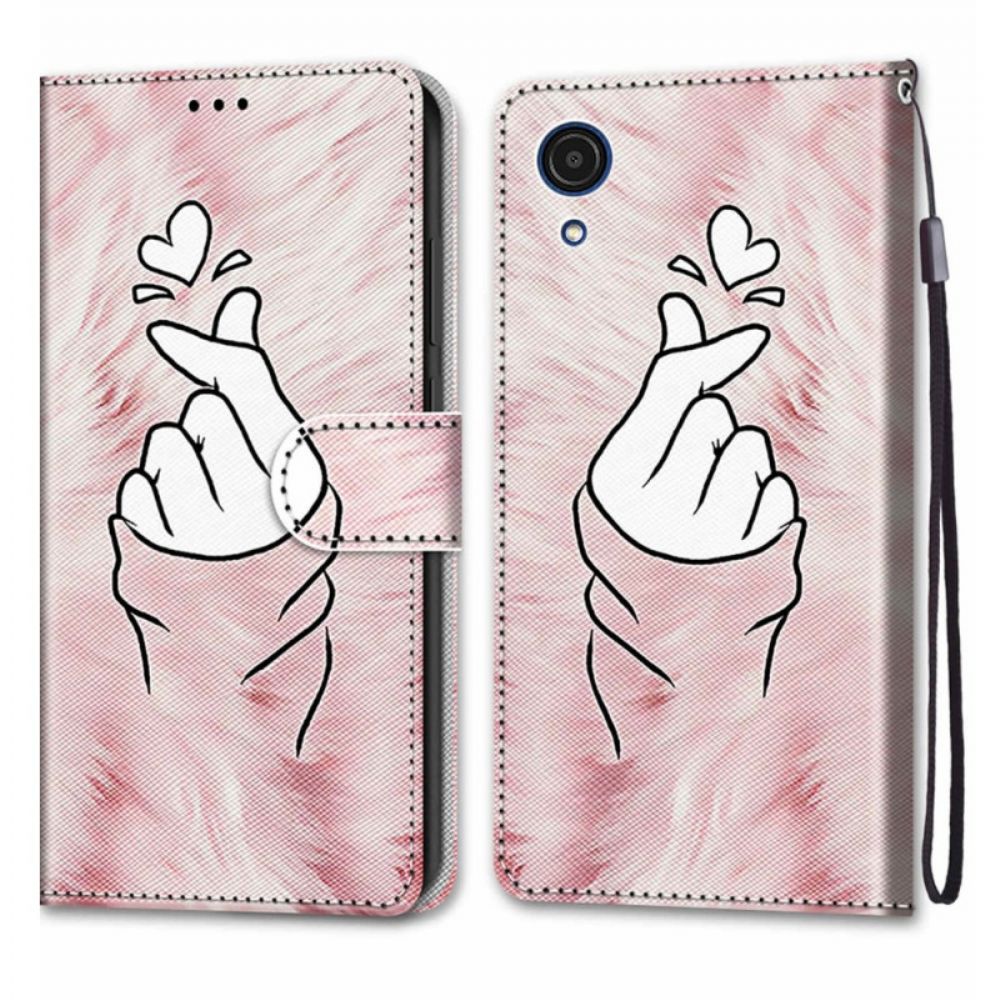 Flip Case Für Samsung Galaxy A03 Core Fingerherz