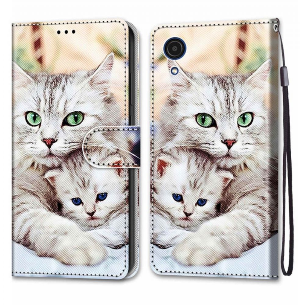 Flip Case Für Samsung Galaxy A03 Core Katzenfamilie