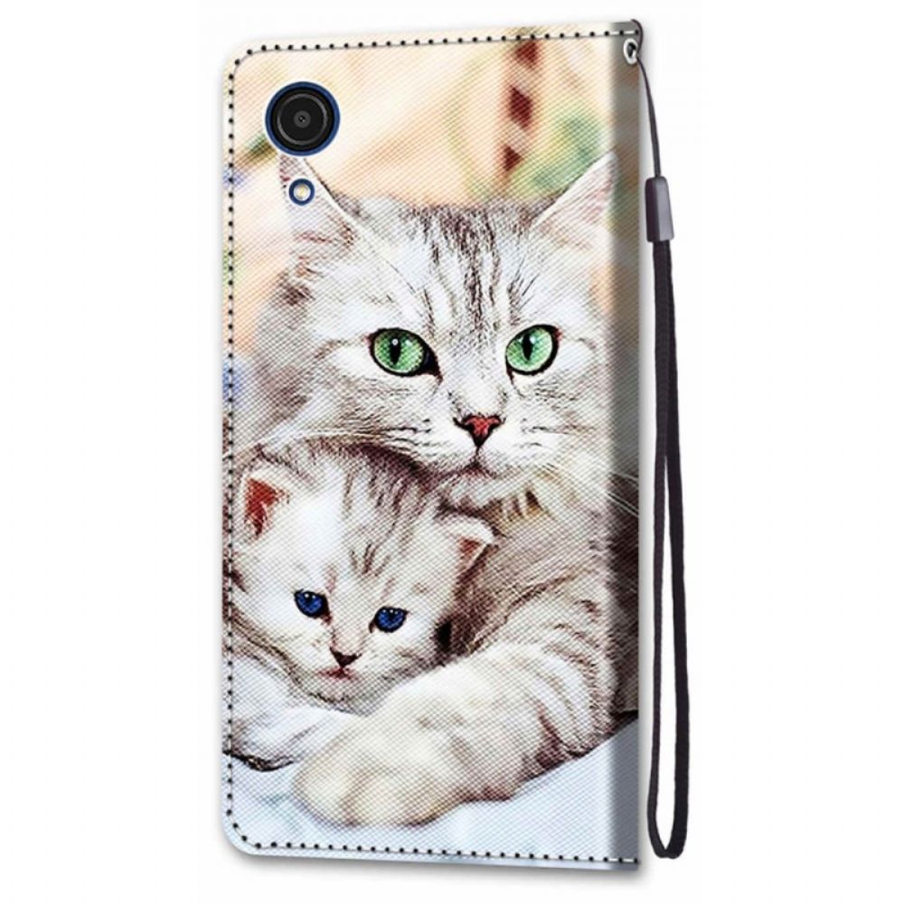 Flip Case Für Samsung Galaxy A03 Core Katzenfamilie