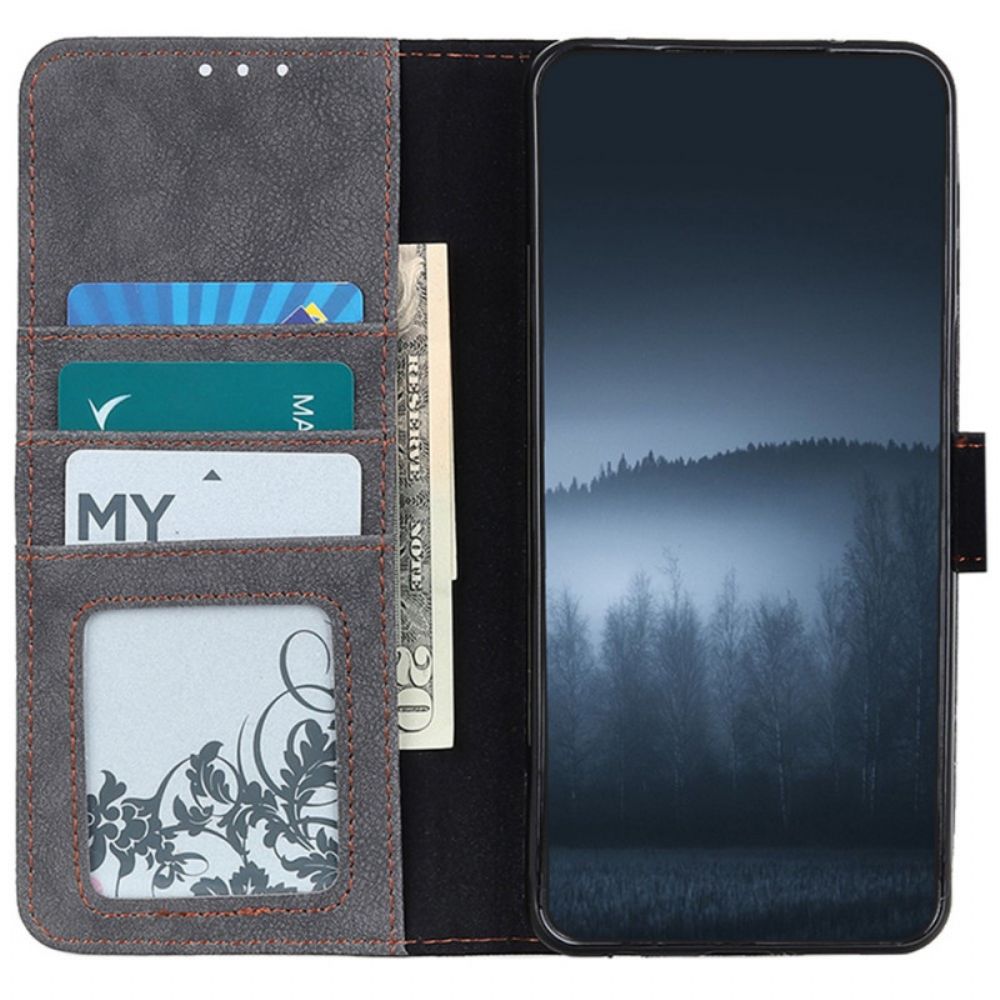 Flip Case Für Samsung Galaxy A03 Core Khazneh Retro Spaltleder