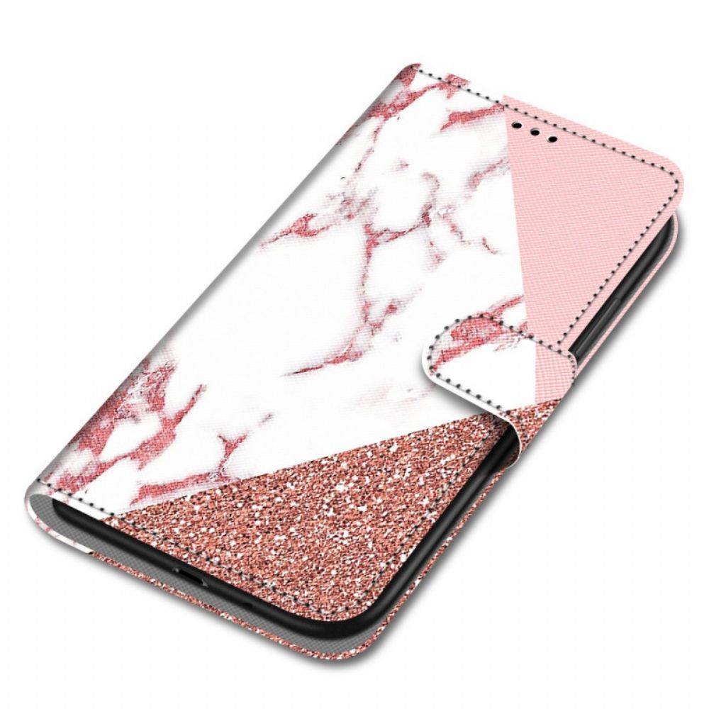 Flip Case Für Samsung Galaxy A03 Core Murmel- Und Glitzerdreieck