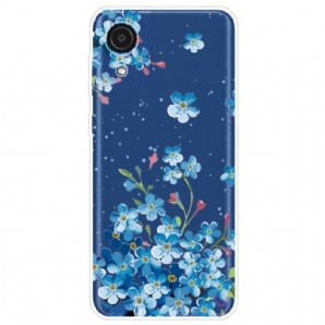 Hülle Für Samsung Galaxy A03 Core Blaue Blumen