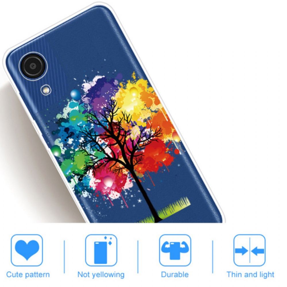 Hülle Für Samsung Galaxy A03 Core Transparenter Aquarellbaum