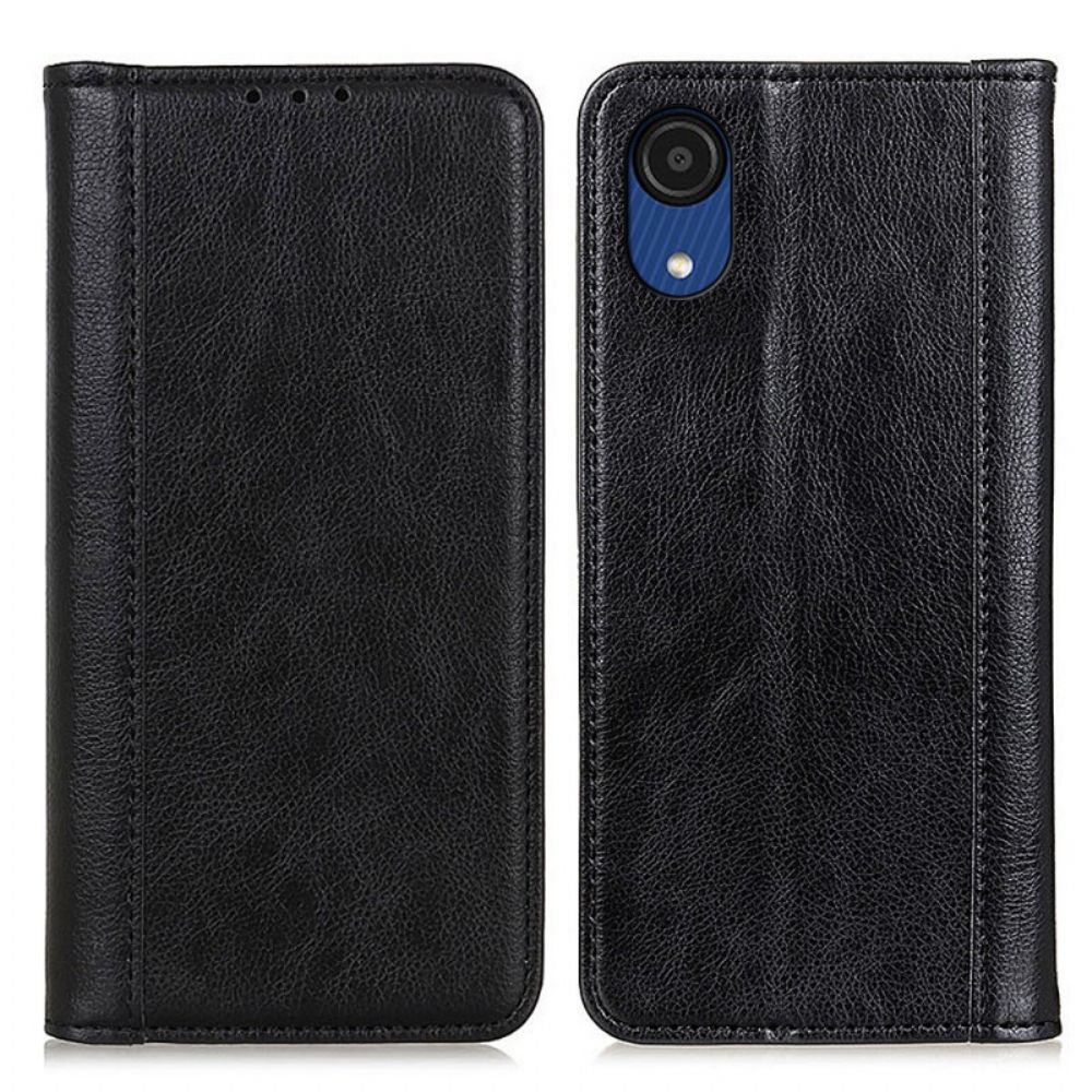 Schutzhülle Für Samsung Galaxy A03 Core Flip Case Elegance Litschi-spaltleder