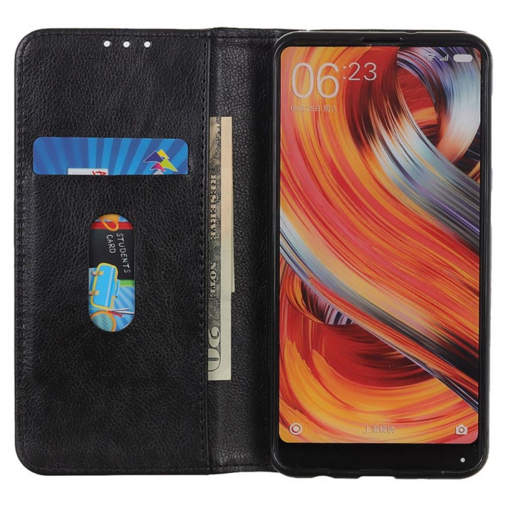 Schutzhülle Für Samsung Galaxy A03 Core Flip Case Elegance Litschi-spaltleder