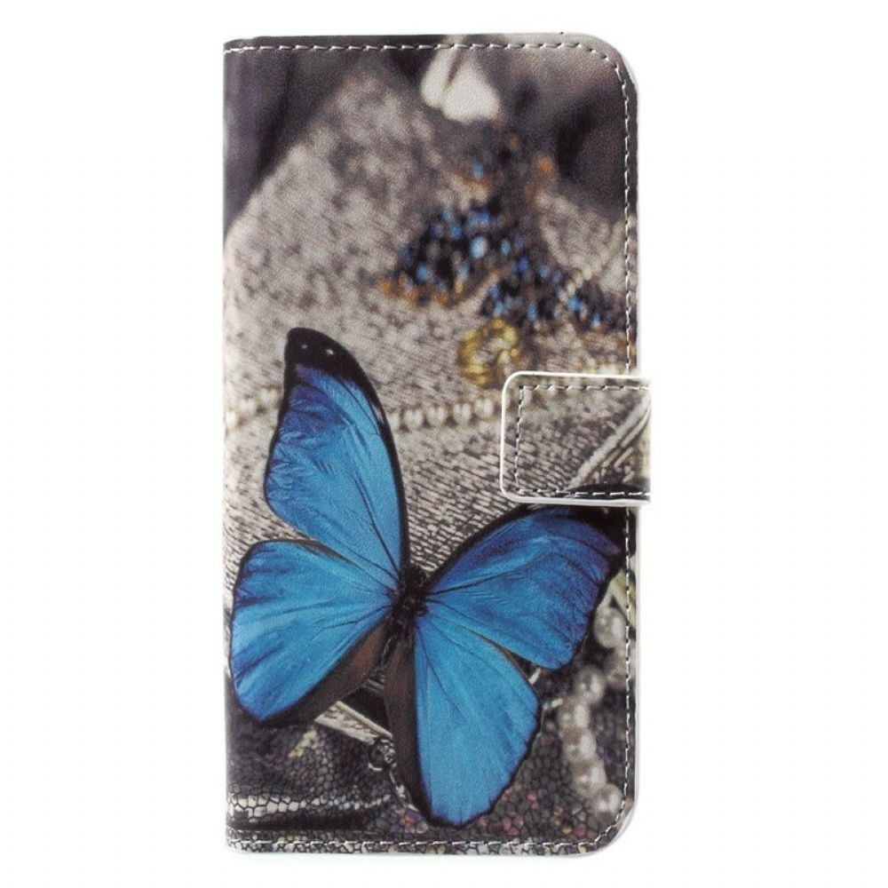 Lederhüllen Für Honor 9 Blauer Schmetterling