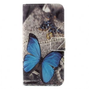 Lederhüllen Für Honor 9 Blauer Schmetterling