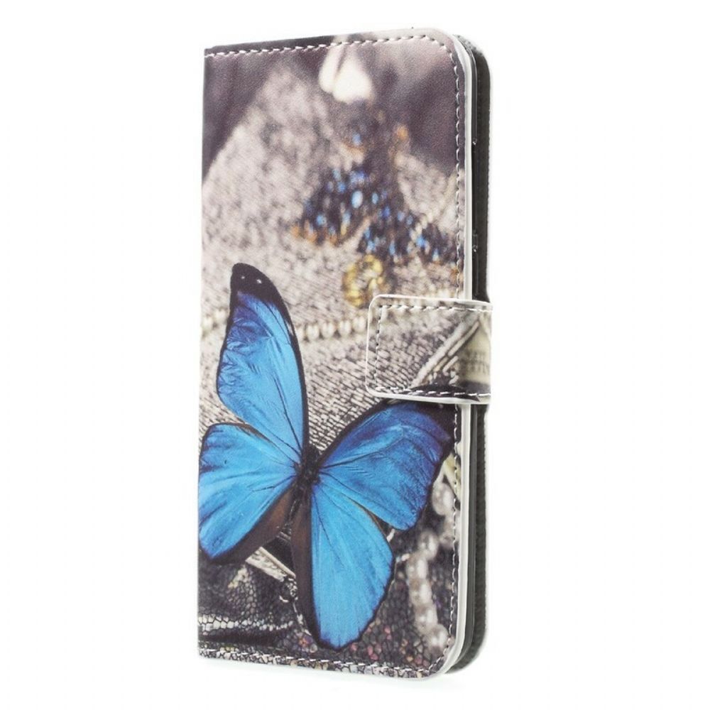 Lederhüllen Für Honor 9 Blauer Schmetterling