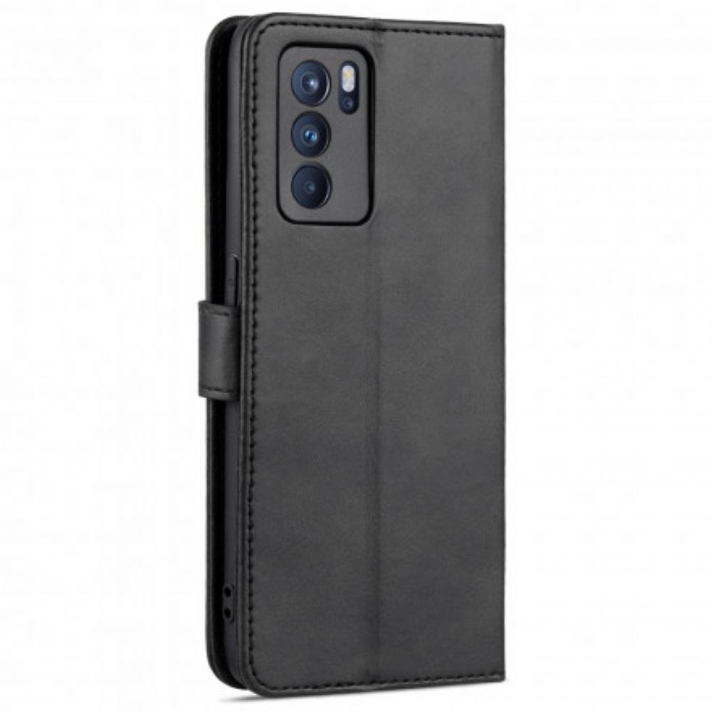 Flip Case Für Oppo Reno 6 5G Azns Ledereffekt