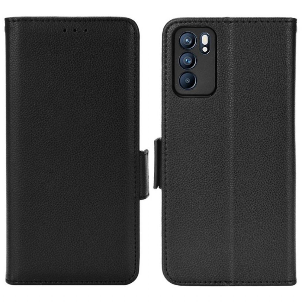 Flip Case Für Oppo Reno 6 5G Flip Case Doppelte Neue Farbklappe