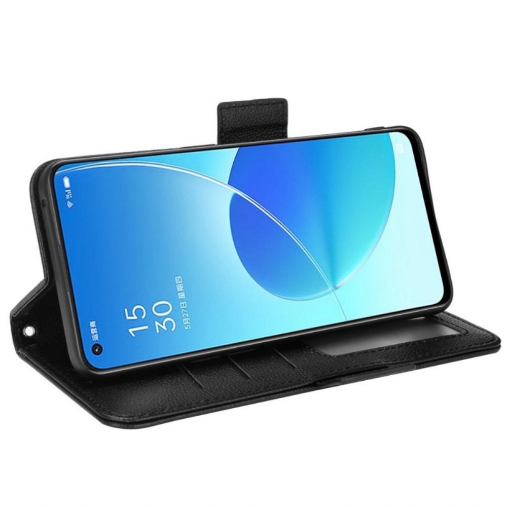 Flip Case Für Oppo Reno 6 5G Flip Case Doppelte Neue Farbklappe