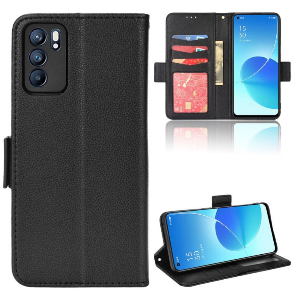 Flip Case Für Oppo Reno 6 5G Flip Case Doppelte Neue Farbklappe