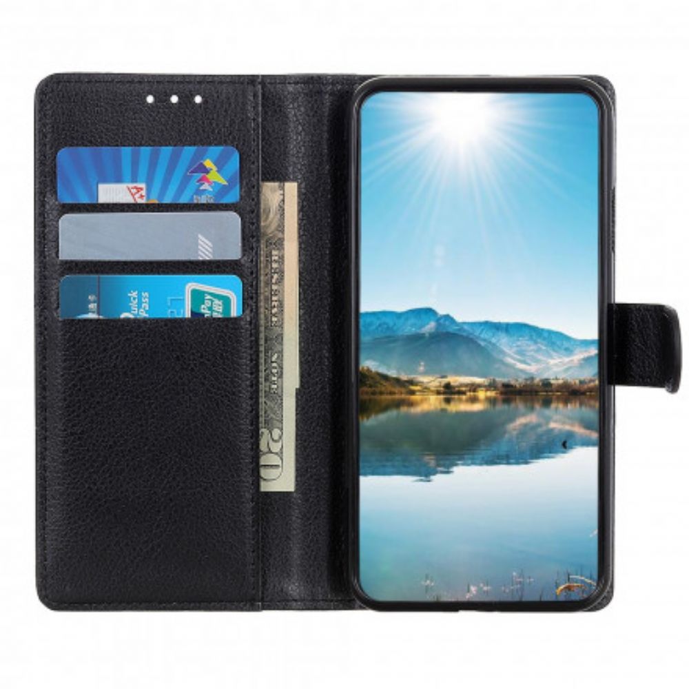 Flip Case Für Oppo Reno 6 5G Kunstleder Litschi