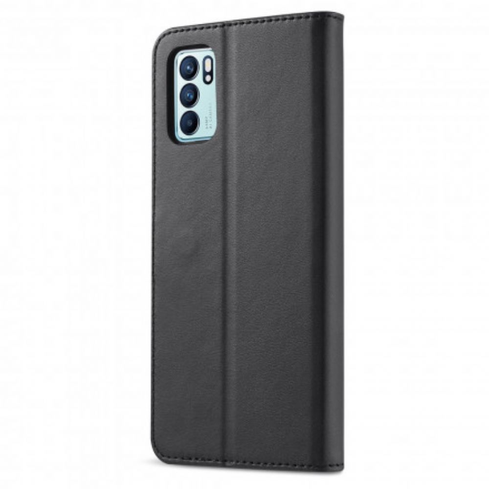 Flip Case Für Oppo Reno 6 5G Lc.imeeke Ledereffekt