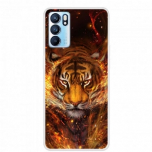 Hülle Für Oppo Reno 6 5G Flexibler Tiger