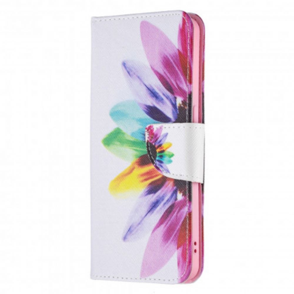 Lederhüllen Für Oppo Reno 6 5G Aquarell Blume