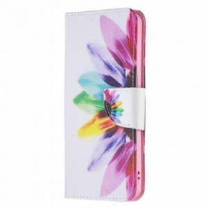 Lederhüllen Für Oppo Reno 6 5G Aquarell Blume