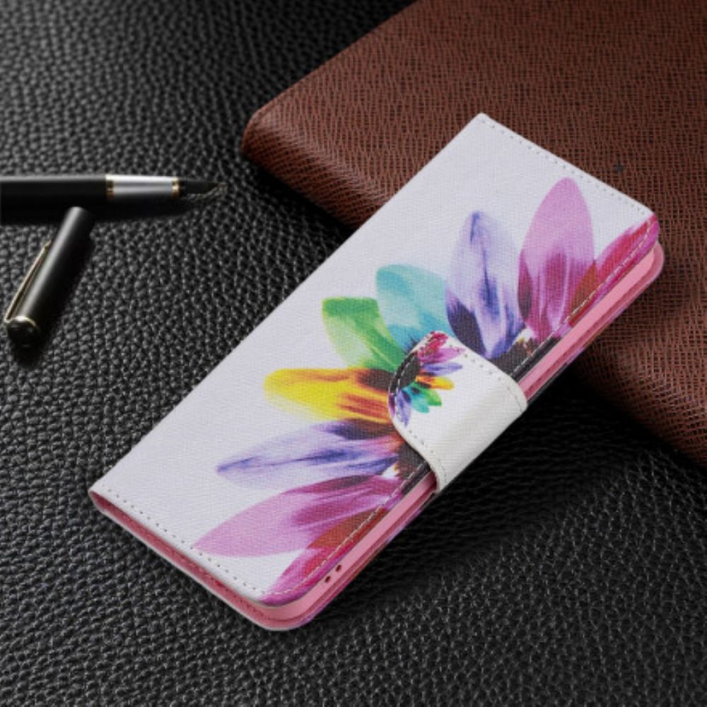 Lederhüllen Für Oppo Reno 6 5G Aquarell Blume