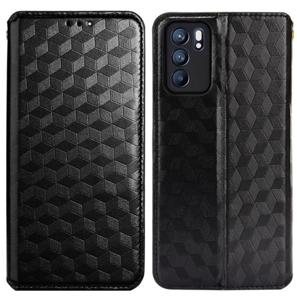 Schutzhülle Für Oppo Reno 6 5G Flip Case 3d-diamant-leder-effekt