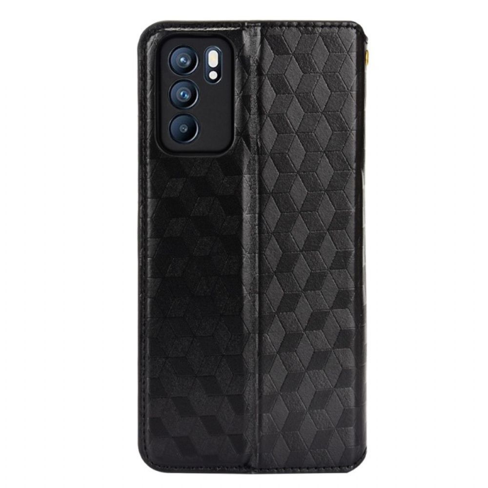 Schutzhülle Für Oppo Reno 6 5G Flip Case 3d-diamant-leder-effekt