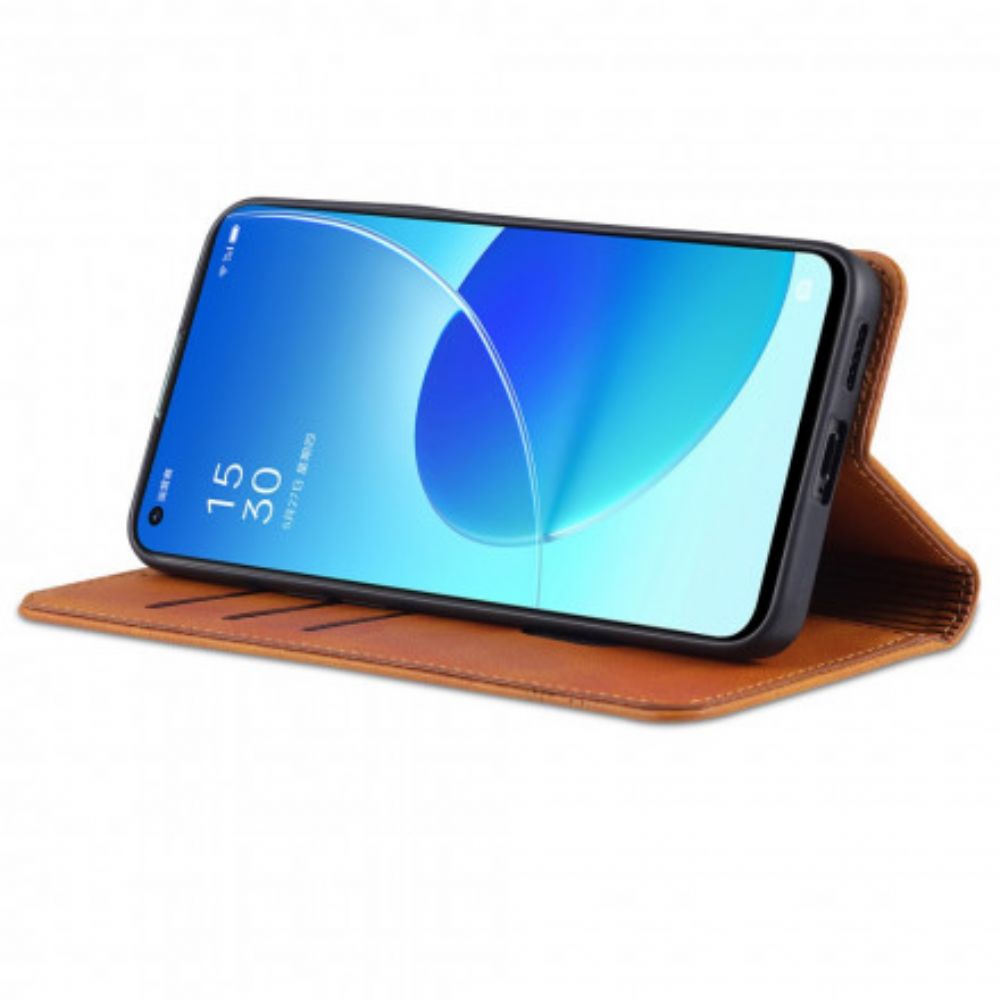 Schutzhülle Für Oppo Reno 6 5G Flip Case Azns-lederstil