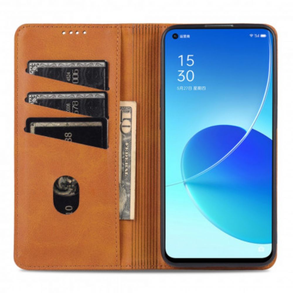 Schutzhülle Für Oppo Reno 6 5G Flip Case Azns-lederstil