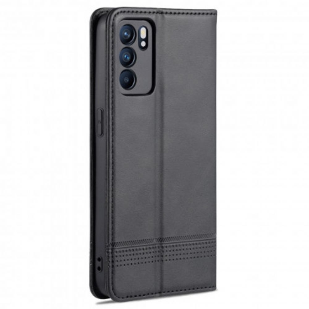 Schutzhülle Für Oppo Reno 6 5G Flip Case Azns-lederstil