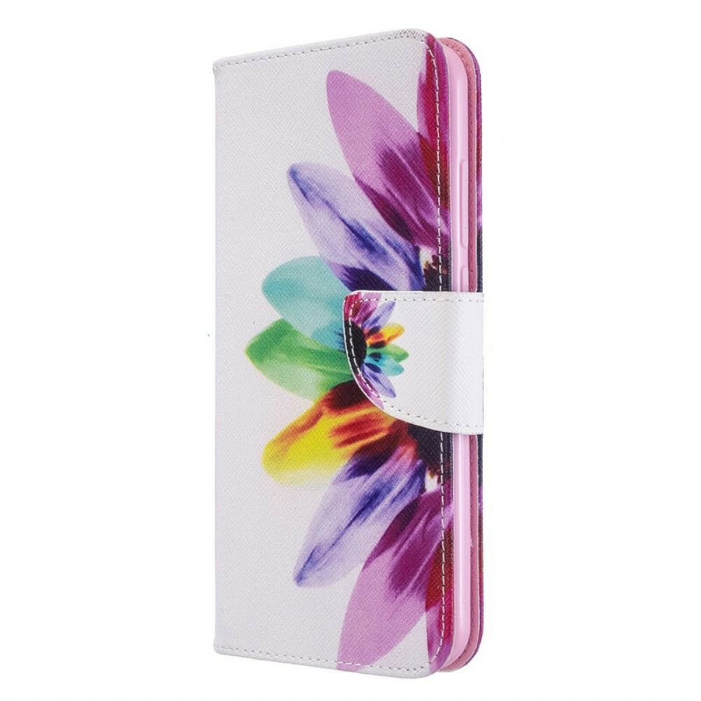 Flip Case Für Xiaomi Redmi Note 8T Aquarell Blume