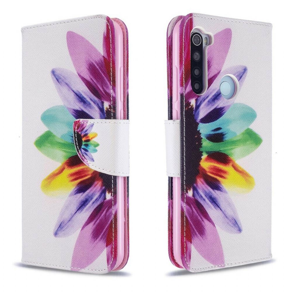 Flip Case Für Xiaomi Redmi Note 8T Aquarell Blume