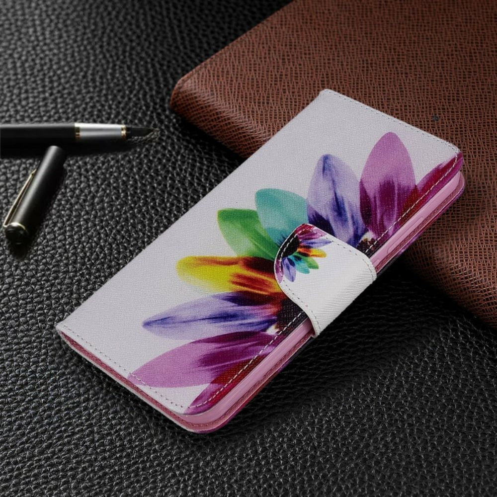 Flip Case Für Xiaomi Redmi Note 8T Aquarell Blume