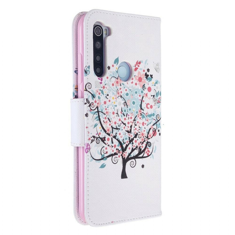 Flip Case Für Xiaomi Redmi Note 8T Blumiger Baum