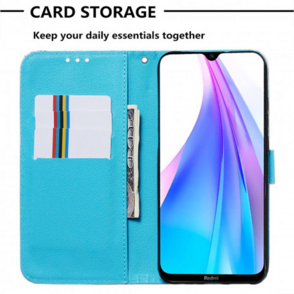 Flip Case Für Xiaomi Redmi Note 8T Fräulein Eule