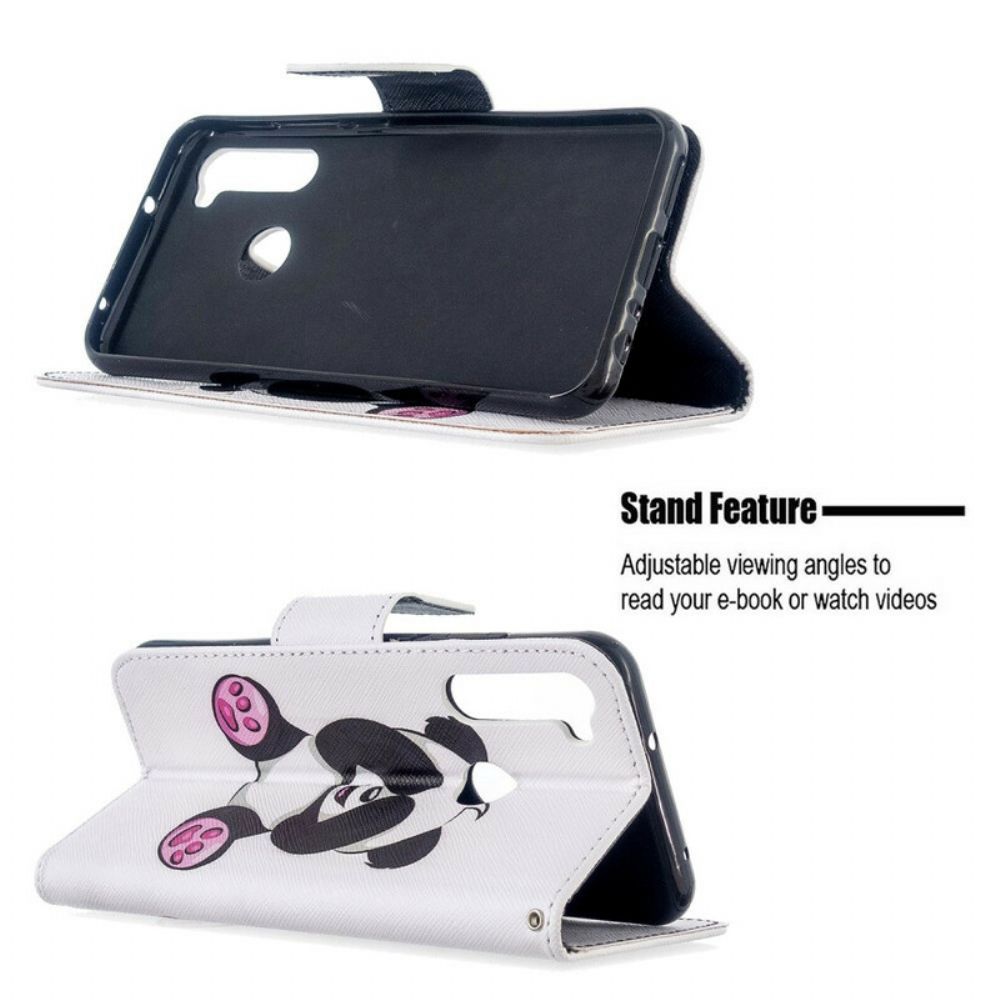 Flip Case Für Xiaomi Redmi Note 8T Panda-spaß