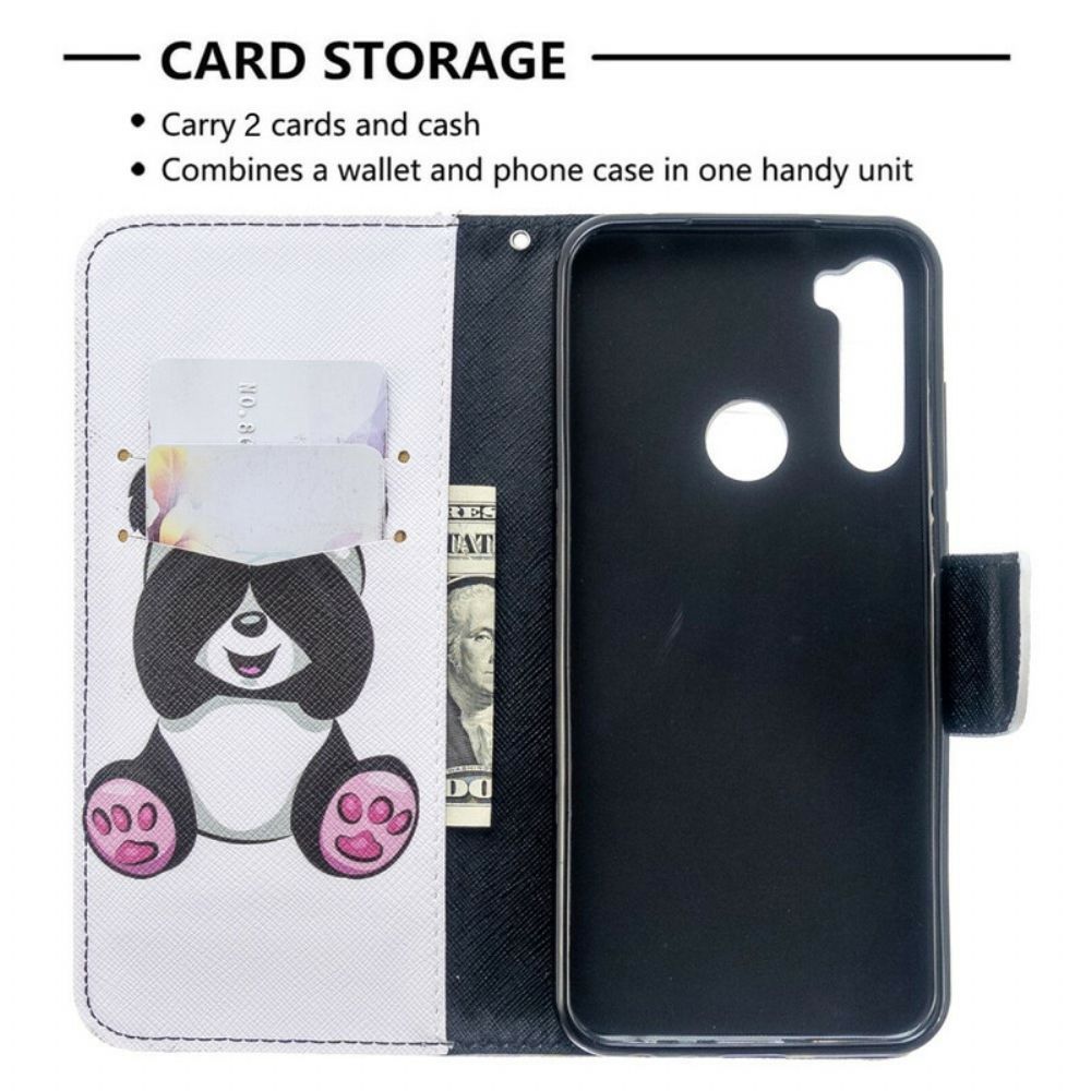 Flip Case Für Xiaomi Redmi Note 8T Panda-spaß