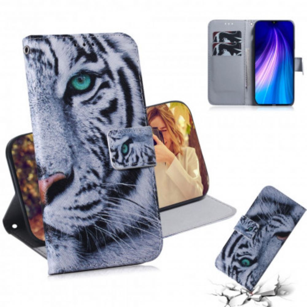 Flip Case Für Xiaomi Redmi Note 8T Tigergesicht