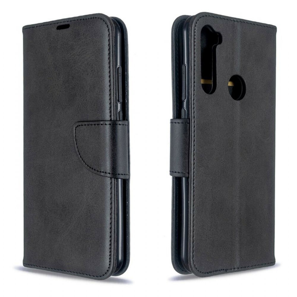 Lederhüllen Für Xiaomi Redmi Note 8T Flip Case Glatte Schräge Klappe