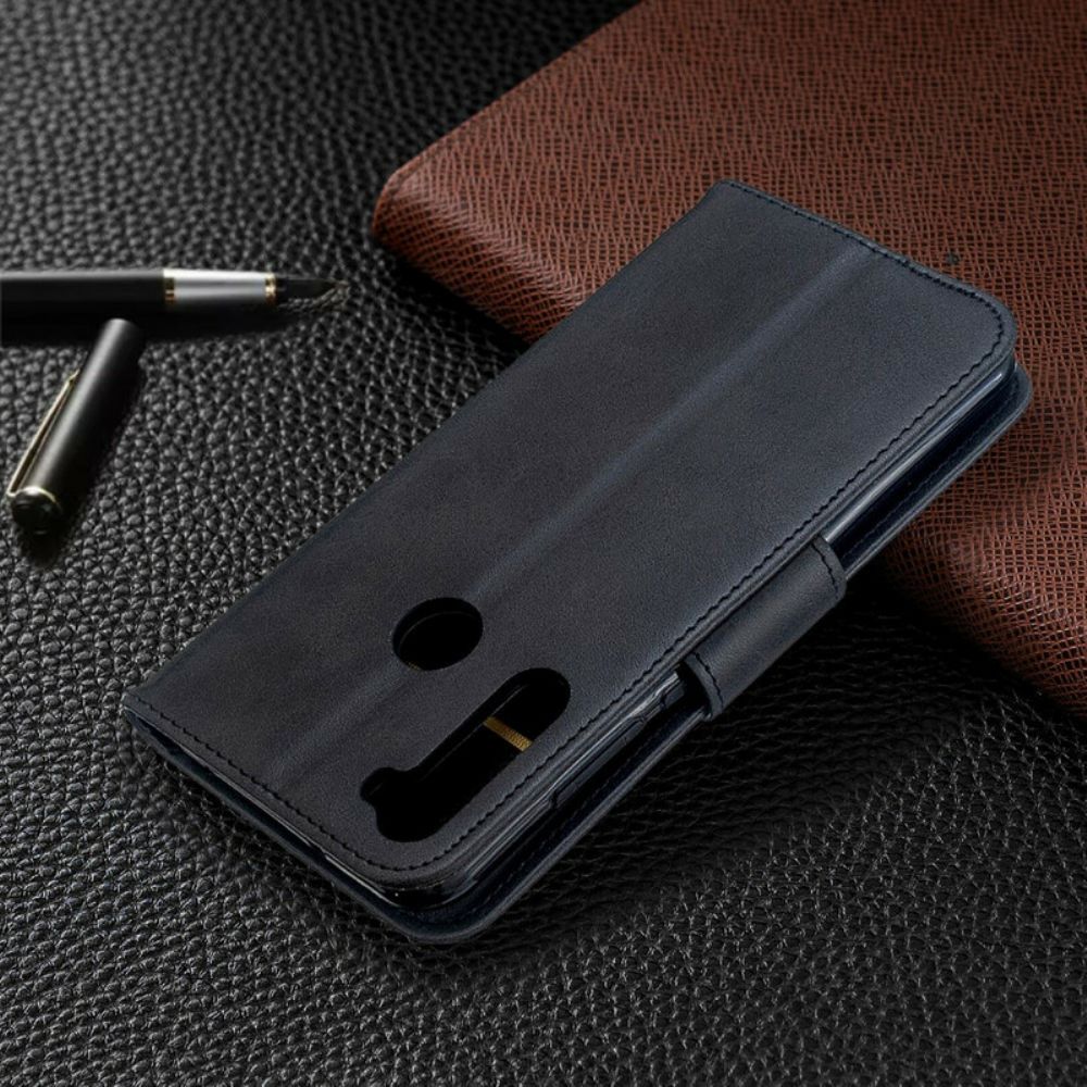 Lederhüllen Für Xiaomi Redmi Note 8T Flip Case Glatte Schräge Klappe