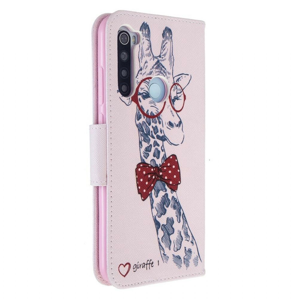 Lederhüllen Für Xiaomi Redmi Note 8T Nerdige Giraffe