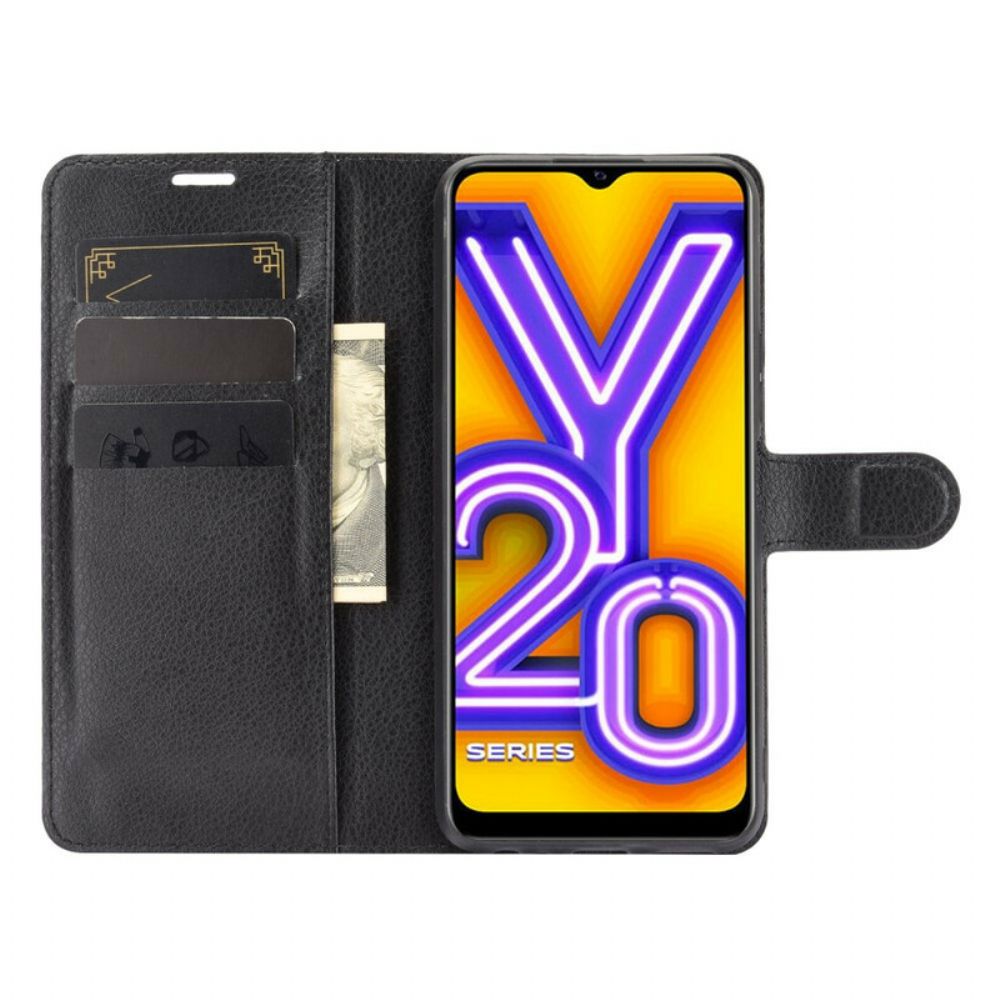 Flip Case Für Vivo Y20s / Y11s Klassisches Kunstleder