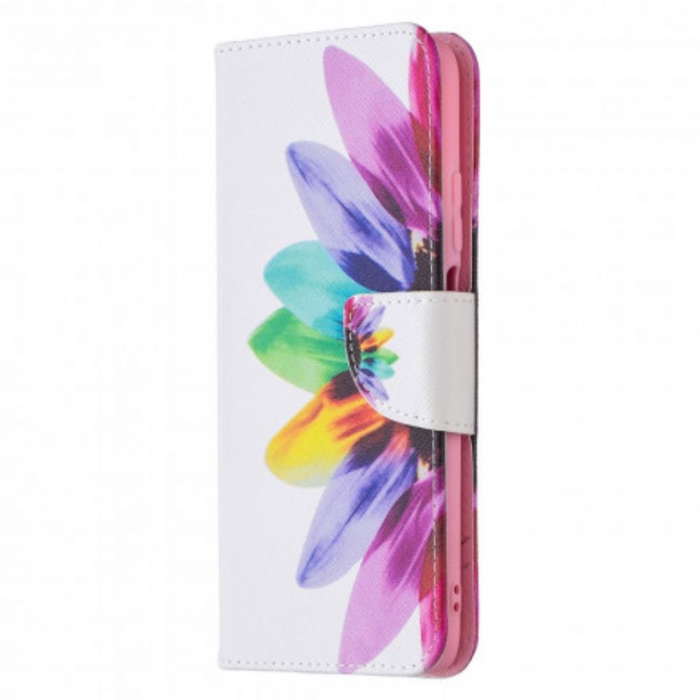 Flip Case Für Poco M3 Aquarell Blume