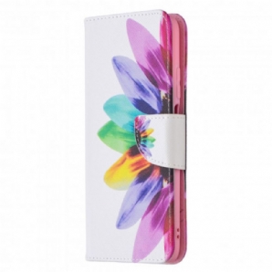 Flip Case Für Poco M3 Aquarell Blume