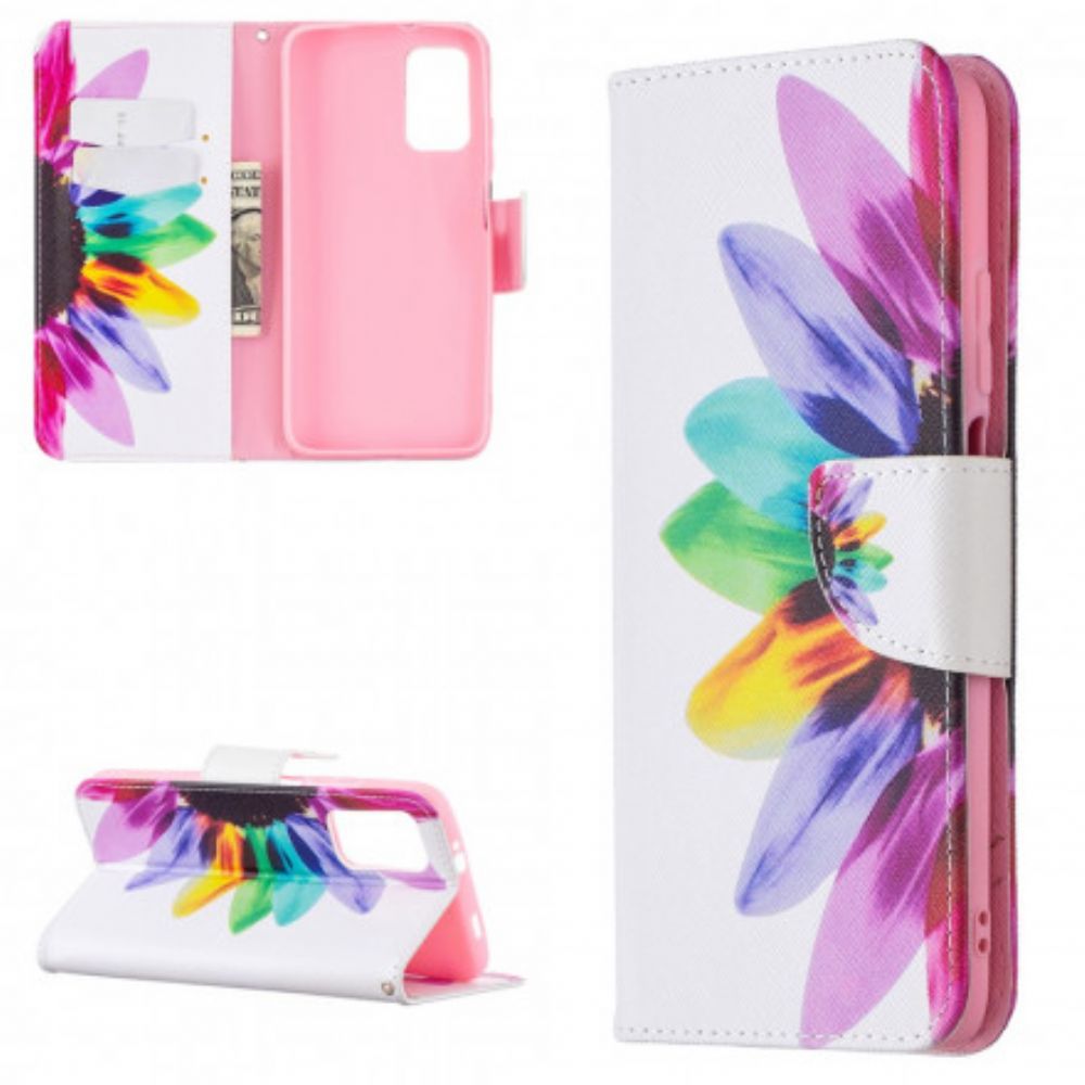 Flip Case Für Poco M3 Aquarell Blume