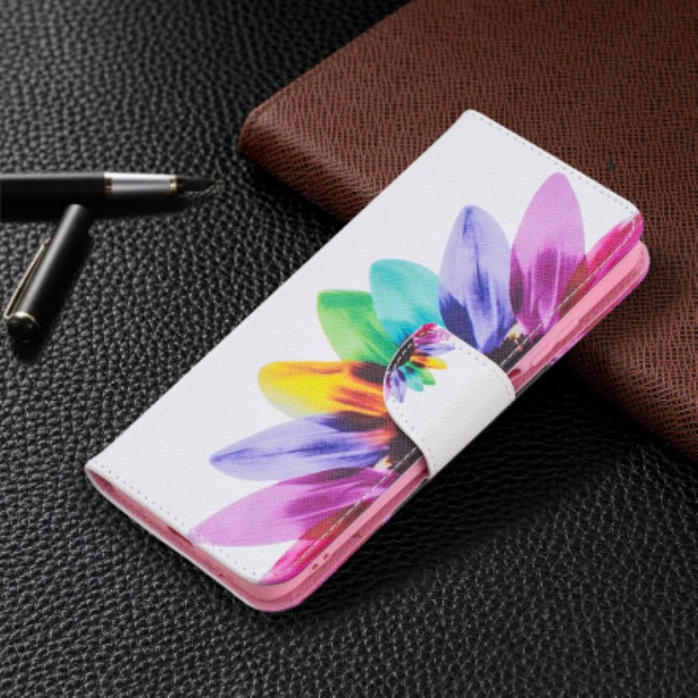 Flip Case Für Poco M3 Aquarell Blume