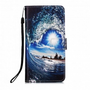 Flip Case Für Poco M3 Mit Kordel Landscape Daydreams Mit Riemen